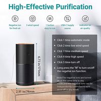 Mini purificateur d'air de voiture de purificateurs intelligents Usb d'indicateur d'Aqi portatif personnel pour l'usage de voiture
