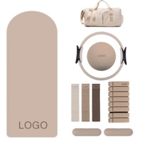 Kit de fitness à domicile haut de gamme : Tapis de yoga, haltères en mousse, ensemble de Pilates, Power Ring, barre d'haltères, ensemble d'accessoires personnalisables