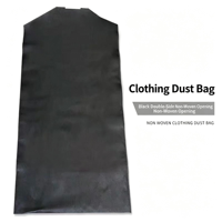 Housse de vêtement non tissée à ouverture supérieure, housse anti-poussière pour costume, sac de rangement pour vêtements, housse de vêtement non tissée imperméable avec logo personnalisé pour manteau et robe