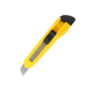 Utility Knife Retractable Box Cutter 18mm Wide Blade Cutter Retractable Compact Extended Use for Heavy Duty Office