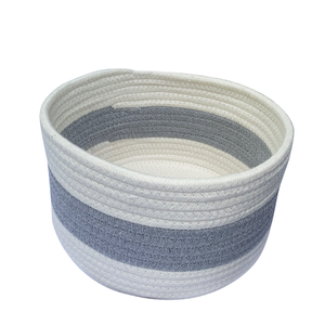 Commercio all'ingrosso Mini cesti di stoccaggio della <span class=keywords><strong>corda</strong></span> di cotone-organizzatori di giocattoli per bambini, porta asciugamani per la casa, contenitori per vasi di piante - Product Image 1