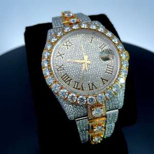 Reloj Mecánico Artesanal de Alta Calidad con Diamantes Completos de Moissanita VVS Personalizado - Product Image 6