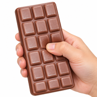 Jouet souple en forme de barre de chocolat en PU, nouveauté, pour décoration de bureau, unisexe, à partir de 14 ans