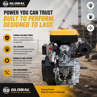 Moteur bicylindre Euro 5 26 CV 1247 cm³ / 4 temps refroidi par air / Démarrage électrique / Utilisation pour machines agricoles et générateurs