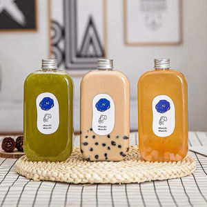 Botella de Plástico Personalizada para Bebidas y Jugos de 300ml, 350ml, 400ml, 500ml con Tapa, Venta al Por Mayor - Product Image 1