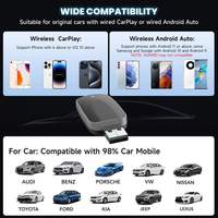 Adaptateur CarPlay sans fil 2 en 1 pour mise à niveau de l'écran d'origine de la voiture, USB Type C, Bluetooth, WiFi