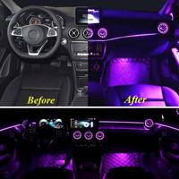 Lampe d'ambiance de voiture 64 couleurs pour Mercedes Benz classe A W177 CLA C118