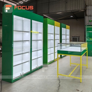 Retail Store Glass Showcase Display Cabinet Tempered Glass <b>Shelving</b> Custom Fixture Full Vision Display Furniture - Product Image 3