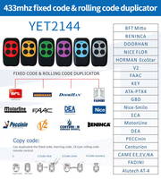 YET2144 Control remoto de duplicación inalámbrico RF de larga distancia tipo D4
