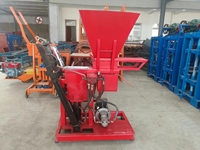 Petite machine manuelle/automatique de fabrication de pavés et de blocs creux avec moteur pour l'argile et le béton