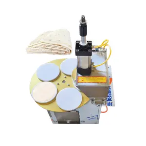 旋转式5板气动自动玉米饼薄饼Naan Chapati面包压榨机