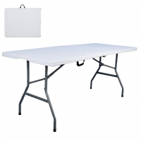 Table pliante de 180 cm (6 pieds) en plastique blanc robuste pour fêtes, banquets et événements – Offre spéciale usine