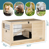 Cage en bois de haute qualité pour lapins, chiens et chats, avec plateau, pour l'intérieur