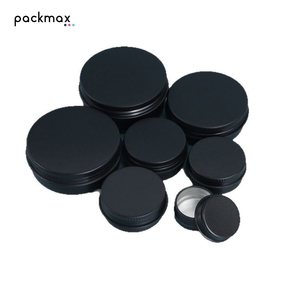 Multi-Size Black Aluminum <b>Tin</b> for Candle Car Wax Hair Wax - <b>Small</b> Metal Packaging Jar for Cosmetics Wholesale - Product Image 5