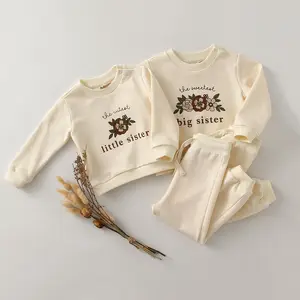 Kleinkind Baby Kleidung Sets für Schwester & Bruder Kinder Sweatshirt Hosen Zwillinge Baby Outfits Kleidung