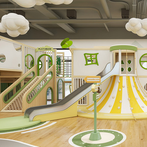Aire de jeux pour enfants commerciale, structure d'<span class=keywords><strong>escalade</strong></span> souple, conception personnalisée de salle de jeu de rôle - Product Image 1
