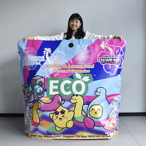 กระเป๋าซิปพลาสติกขนาดใหญ่แบบพับเก็บได้พิมพ์ลายได้เป็นมิตรกับสิ่งแวดล้อม - Product Image 6