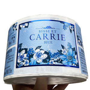 Tùy chỉnh in ấn thân thiện với môi kết cấu giấy nghệ thuật dập nổi lá vàng dập chai rượu vang nhãn dán cuộn cho rượu Whisky rượu sâm banh - Product Image 5