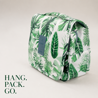 Sac de toilette de voyage HANFEIZI à imprimé floral avec crochet de suspension