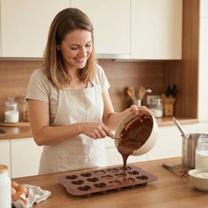 Handmade <b>Silicone</b> Mold Love Heart Shape Home DIY <b>Baking</b> Chocolate Cakes Ice Cream Dessert Decor - Product Image 4