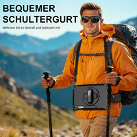 Étui de tablette hybride TPU PC avec sangle de maintien rotative à 360° et emplacement pour stylet pour Samsung Galaxy Tab S11 Ultra 14,6 pouces