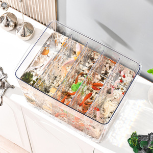 Transparent Plastic Fish Tank 38x27x29cm Rectangle Desktop Aquarium For Goldfish And Betta With Decorative Rocks And Plants - Product Image 3