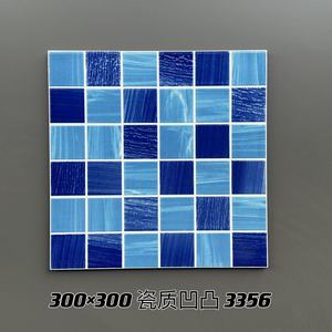 Pool <span class=keywords><strong>Series</strong></span> Checkered Small Floral 300x300mm Antideslizante Resistente a la sal Azulejo de porcelana de cuerpo completo Mármol LookPorcelain Floor Tiles - Product Image 5