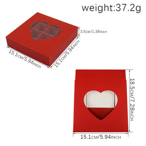 Boîtes en papier pour chocolats et bonbons à thème cœur pour la Saint-<span class=keywords><strong>Valentin</strong></span> avec inserts, diviseurs pour cadeaux <span class=keywords><strong>de</strong></span> fête, boîte à friandises à 16 compartiments avec fenêtre - Product Image 2
