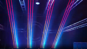 RGB tám mắt di chuyển đầu chùm tia Laser Ánh Sáng 500mW DMX quét ánh sáng sân khấu 8 laser + 8 LED chùm đèn - Product Image 6