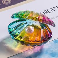 Figurine en cristal de luxe HBL, coquille en cristal, ornement en perles de cristal pour cadeaux promotionnels, décoration de la maison