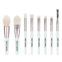 Lot de 8 pinceaux pour fard à paupières avec logo personnalisé, marque privée, lot de gros