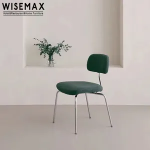WISEMAX 가구 현대 거실 가구 미니멀리스트 패브릭 좌석 등받이 식당 의자 금속 기본 책 의자 사무실