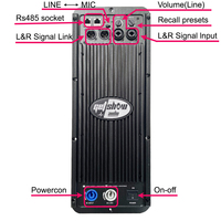 Module d'amplification de puissance en aluminium 3 voies Getshow 3200W, plaque de haut-parleur pleine bande professionnelle de classe D avec carte DSP 8/4