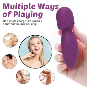 Nuevo Vibrador de Clítoris y Masajeador Corporal Mini Superpotente de 10 Velocidades con Diseño Ergonómico de Silicona Suave, Inalámbrico con Cable AV - Product Image 4