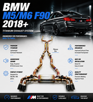 ING Vente Chaude Échappement Catback en Titane à Soupapes pour BMW M5/M6 F90 2018+ avec Soupapes d'Échappement, Tuyaux de Course Automobile, Système d'Échappement