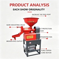 Machine à décortiquer le riz multi-carburant à haute productivité, facile à utiliser, avec logo personnalisé, capacité de 130-500 kg/h, pour agents africains, vente en gros