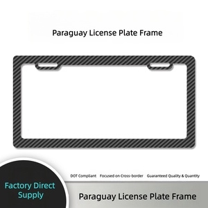 Marco para Matrícula de Coche de Paraguay al por Mayor, Patrón de Fibra de Carbono, Logotipo Personalizable - Product Image 1