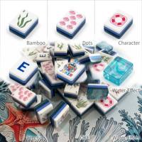 Tuiles de Mahjong Nautiques Directes d'Usine, Ensemble de Mahjong en Acrylique Bleu Océan, Mahjong Joker, Vente en Gros, Fournisseur OEM Personnalisé