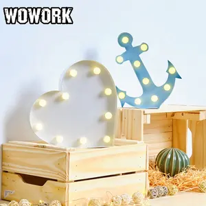 2024 WOWORK luminous battery operated mini home metal animals marquee bulb light for holiday decoration