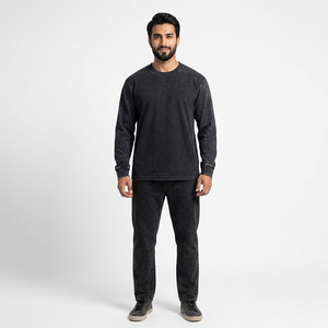 Sweat à capuche épais 230g 75% coton col rond lavé Super David Clothing Marque de mode rétro pour hommes 2026 - Product Image 1