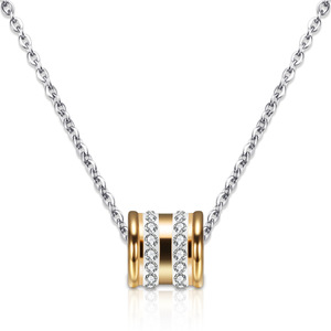 Collar de Acero Inoxidable con Incrustaciones de Diamantes, Estilo Europeo Americano, 11MM, Redondo, Negro, Blanco, Dorado, para Uso Diario y Fiestas - Product Image 5