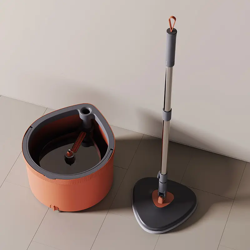 2024 New Desgin clean And Dirty Separation Bucket 360 Spin Round spin Mop And Bucket Floor Cleaning Mopsfolding Bucket Spin Mop