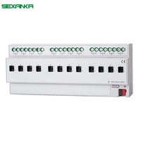 SEXANKA KNX EIB K-bus Commutateur mural intelligent en aluminium à 12 voies pour système d'automatisation de la maison intelligente