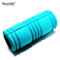 Rouleau en mousse EVA bleu personnalisé de 33 cm avec logo, pour massage des tissus profonds, idéal pour la gym, le fitness, le yoga et la relaxation musculaire
