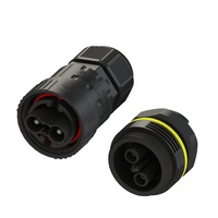 IP68 450V AC Weiblicher Panel-Mount Rundstecker mit Schraubklemme, 2-polig, 17,5A, 0,5-2,5mm für Landschaftsbeleuchtung