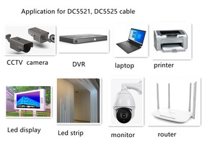 Кабель-пигтейл DC5521 5.5x2.1 мм, 0.5 мм², 20AWG, 2-жильный, красно-черный провод, с открытыми концами, для DIY и ремонта - Product Image 6