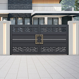 Chất lượng cao nhôm đôi cửa Swing thiết kế cổng với cảm biến Roll-up cắt thanh cho biệt thự ứng dụng - Product Image 1