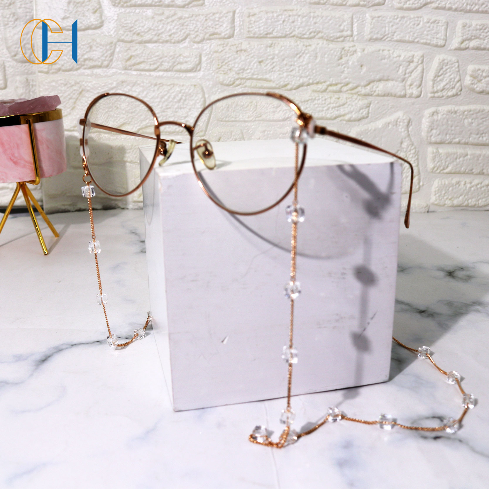 Держатель-цепочка для маски, многоцветный блестящий хрустальный держатель-цепочка для маски, глаз