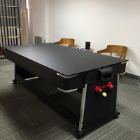 Table de jeux multifonctionnelle rotative 4 en 1 de 8 pieds : billard, hockey sur air, tennis de table, table à manger pour le divertissement à domicile