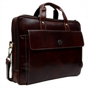 B <b>S</b> International Top Grade Durable Eco-Friendly Korean Vintage Cow Leather Laptop Messenger Bag Crossbody Unisex Large Capacity - Product Image 5